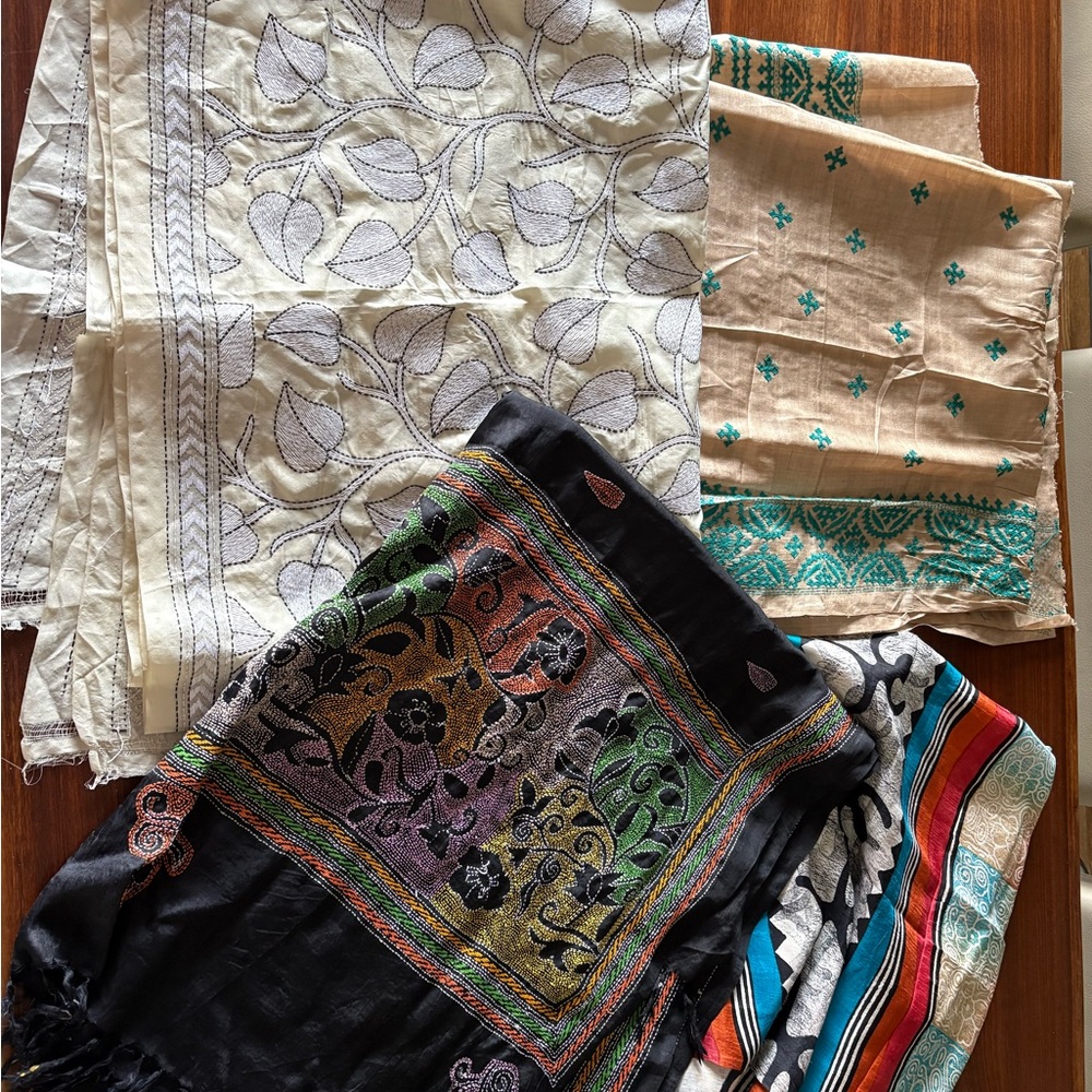Colorful Embroidered Scarves Collection